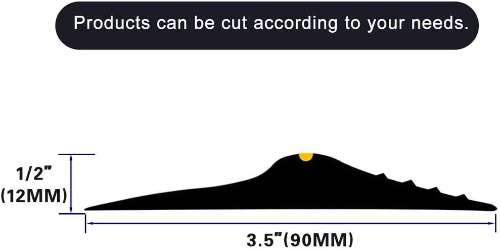 ToLanbbt 20Ft/6M Universal Garage Threshold Seal Strip with 300ml Black Seala...