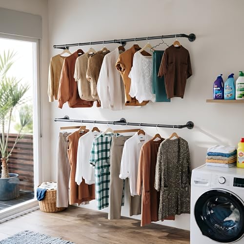 Wall Mounted Clothes Rack 48.8 Inch/4FT