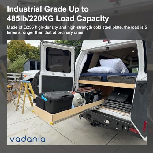 VADANIA 60" Industrial Grade Heavy Duty Drawer Slide with Lock #D76