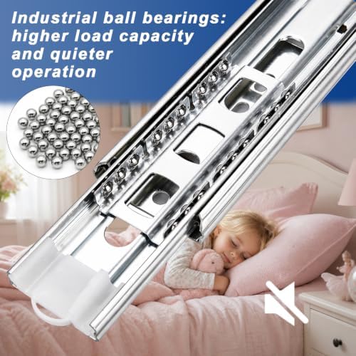 12 inch Soft Close Drawer Slides 6 Pairs (12 Pcs) Heavy Duty Cabinet Side Mou...