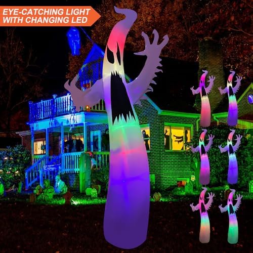 SEASONBLOW 12FT Halloween Inflatable Terrible Ghost Outdoor Decoration