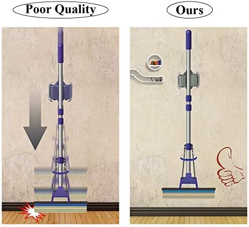 3-H 25 Pack Mop and Broom Holder Big Size Hanging 1 KG Extra,Broom Hanger Wal...