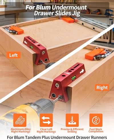 VASTHOME for Blum Undermount Drawer Slides Jig Works with Blum Tandem Drawer ...