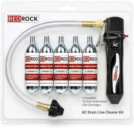 RedRock Gallo Drain Gun with 5 Unthreaded CO2 Cartridges for A/C Condensate L...