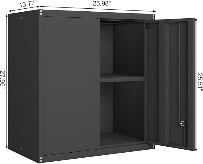 GREATMEET Locking Metal Wall Cabinets