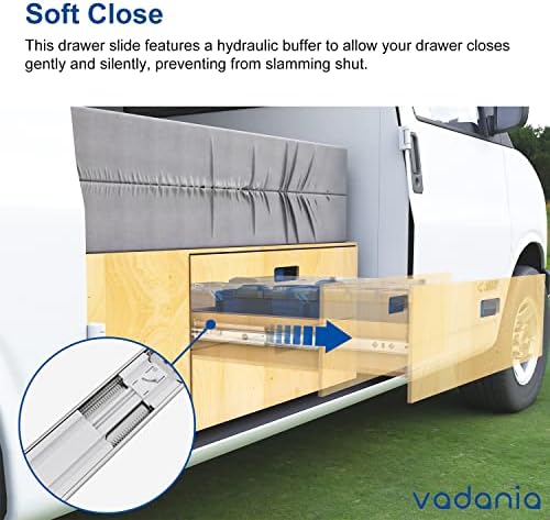 VADANIA #K53 36" Soft Close Heavy Duty Drawer Slides