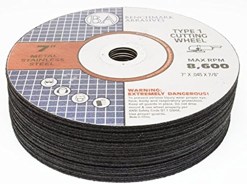 Benchmark Abrasives 7 Inch Aluminum Oxide Thin Type 1 Grinder Cut Off Wheels ...