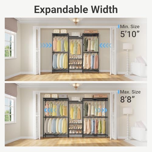 VIPEK X3S Expandable Closet System, Heavy Duty Freestanding Closet Organizer ...