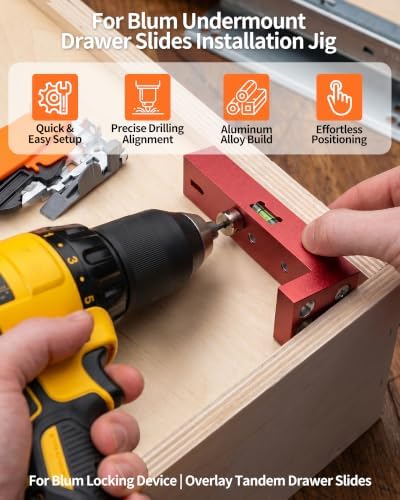 VASTHOME for Blum Undermount Drawer Slides Jig Works with Blum Tandem Drawer ...