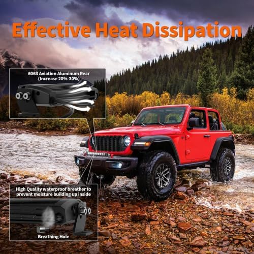 4WDKING Slim LED Light Bars 22 Inch 100W Spot Flood Combo Beam for Offroad