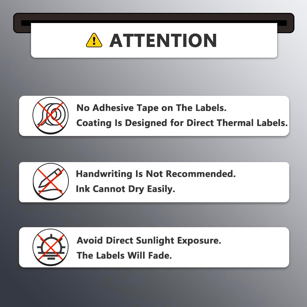 BETCKEY - 1" x 0.5" (25 mm x 13 mm) Thermal Labels, [10 Roll/24300 ...