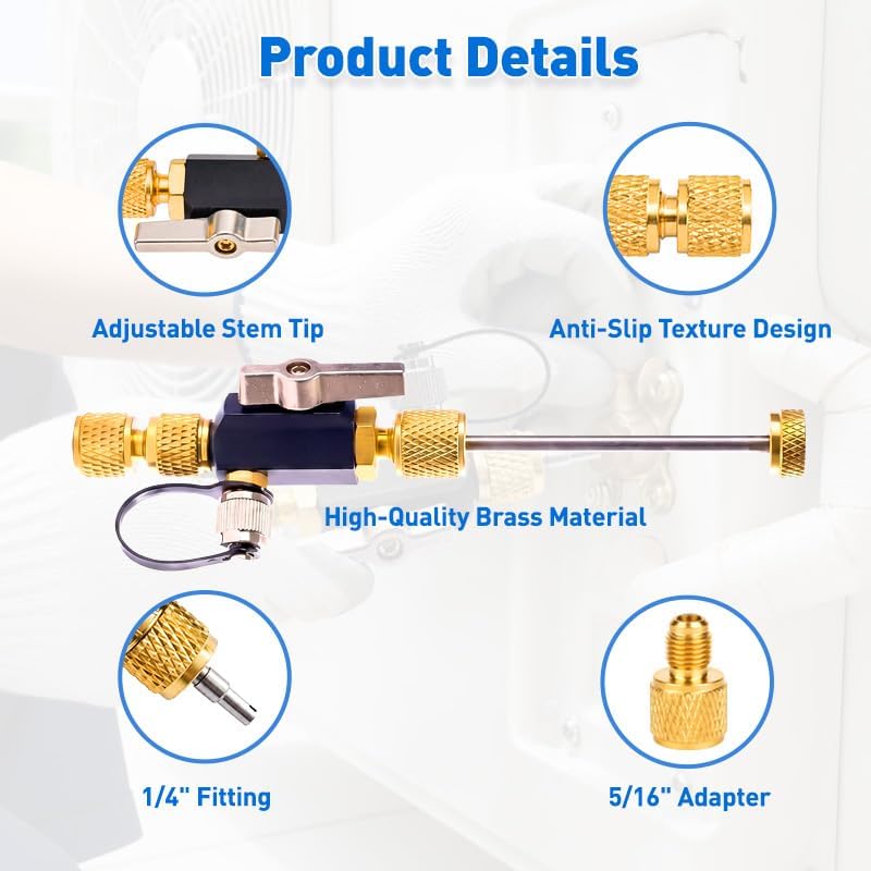 HVAC Valve Core Removal Tool, Dual Size SAE 1/4" & 5/16"