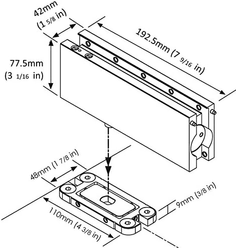 NHN Hydraulic Self Closing Pivot Door Closer (Hold Open) for Glass Door + Top...