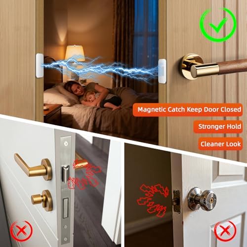 Jiayi No Drill Cabinet Door Magnets, 50 Pack Magnetic Drawer Closure with Ult...