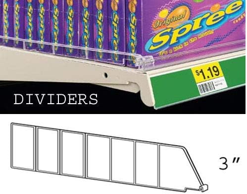 Universal Shelf Lip & Adjustable Depth Divider Kit, [10] 48" L Adhes...