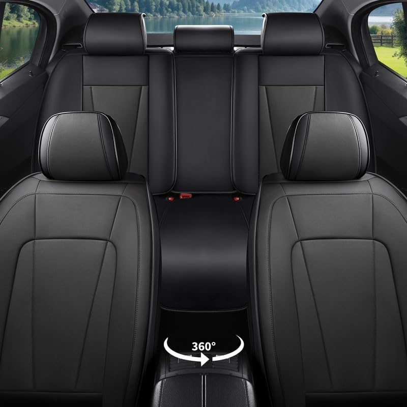 Car Seat Covers Full Set Custom Fit for Kia Optima 2001-2020,Black