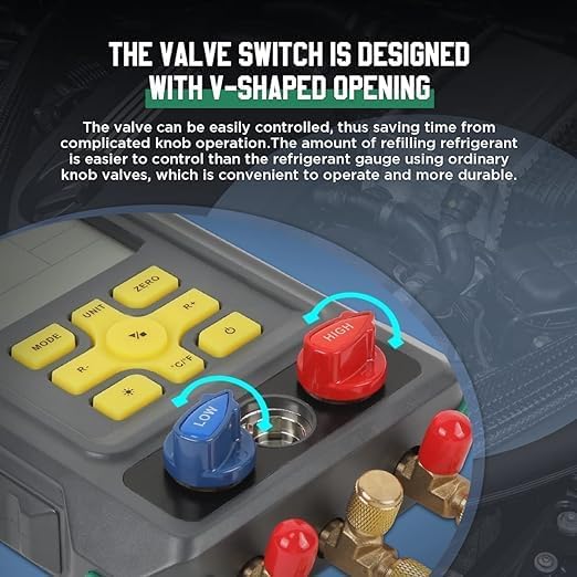 Digital Manifold Gauges HVAC for 92 Refrigerant Digital Gauges HVAC pressure&...