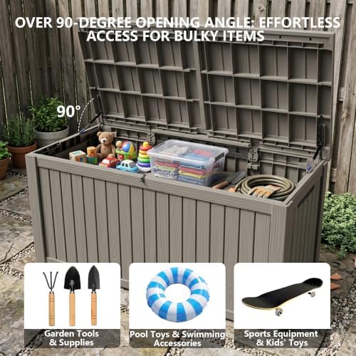 Outdoor Storage Box,200 Gallon Waterproof Deck Box [Upgraded 3.0]