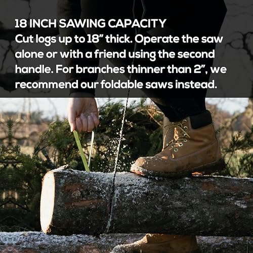 Nordic Pocket Saw 36 Inch Pocket Chainsaw with 50 Bi-Directional Teeth for Cl...