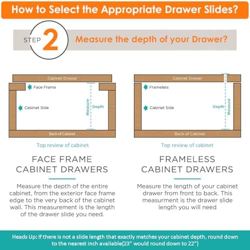 HBL'10 Pairs Soft Close Drawer Slides 22 inch,Full Extension,200Lbs Load