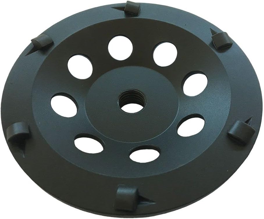 7" PCD Grinding Wheel for Epoxy, Glue, Mastic Removal, 6 PCD Segments