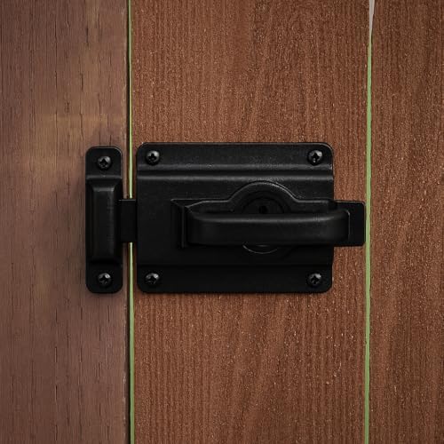 National Hardware Swinging Door Latch, Heavy Duty Steel, Black