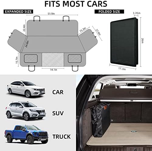YJGF Hard Bottom Dog Car Seat Cover for Back Seat,Seat Extender for Dogs