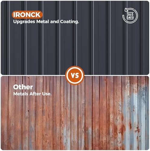 IRONCK 5.7x5.7FT Outdoor Storage Shed, Tool Shed, Dark Blue