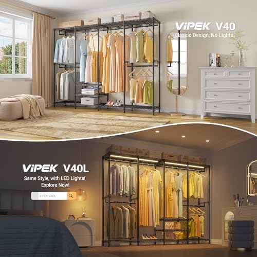 VIPEK V40 Heavy Duty Clothes Rack, Modular Closet System Clothing Rack