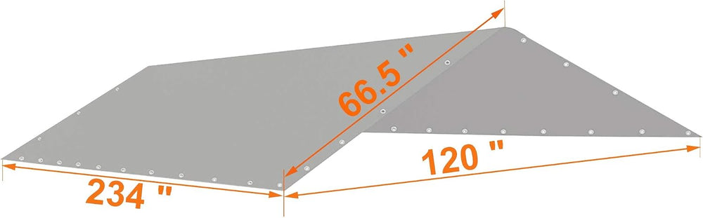 10 x 20 Ft Carport Replacement Canopy Cover Garage Top Tent Shelter Tarp with...