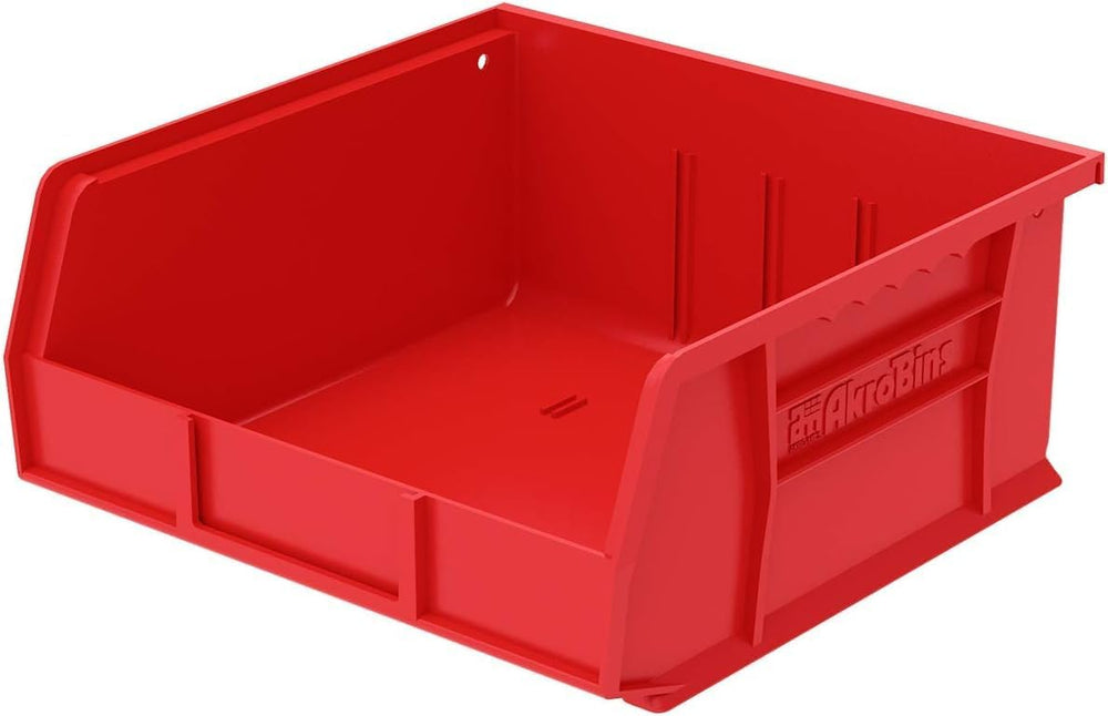 Akro-Mils 30235 AkroBins Plastic Storage Bins, 11"x11"x5", Red...
