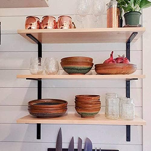 Shelf Brackets 12 Inch L Brackets for Shelves Heavy Duty Black Wall Brackets ...