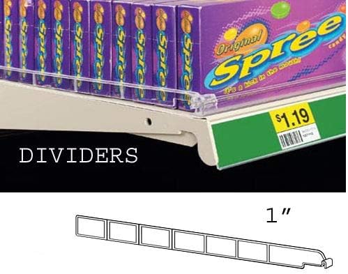 Universal Shelf Lip & Adjustable Depth Divider Kit, [2] 48" L Adhesi...