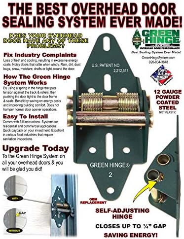Energy Saving Garage Door Hinge - 4 Panel Doors Up to 12', MFG# R4416-40