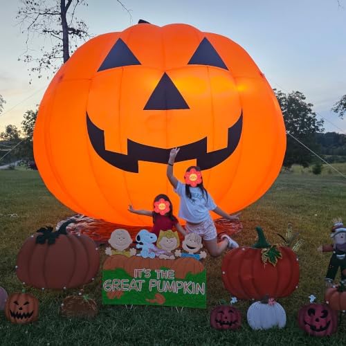 Giant 26Ft Halloween Inflatables Pumpkin Decorations, Blow Up Yard Decoration...