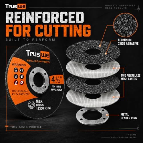 208 Pack Cut Off Wheels - 4 1/2 Inch Metal and Stainless Steel Cutting Wheel ...