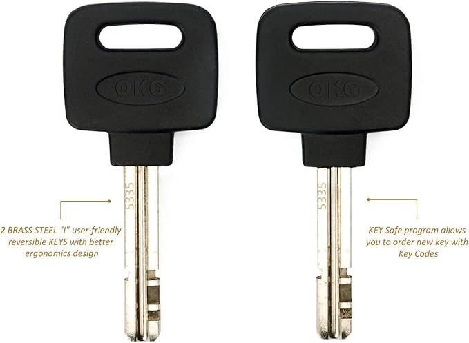OKG Ultra Security Motorcycle Chain Lock, 4 Keys, 5 ft x 1/2in Thick Motorcycle