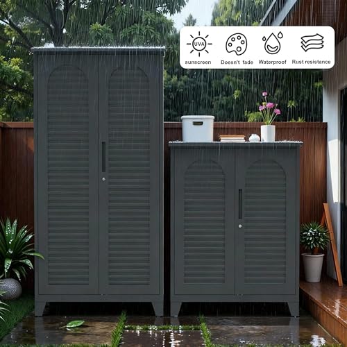 RYH 47.2” Tall Metal Outdoor Storage Cabinet(47.2" H × 35.4" W ×17....