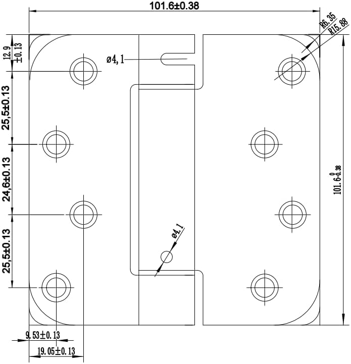 4"x4" Self Closing Door Hinges, 3 Pack