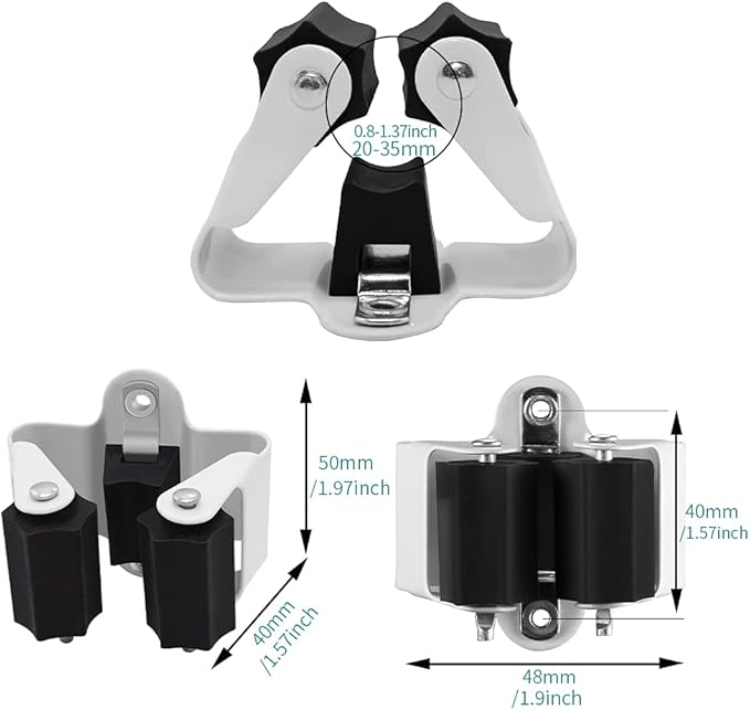 3-H Broom Hanger, Mop Holder Wall Mount 30 Pack, Broom Holder Wall Mount