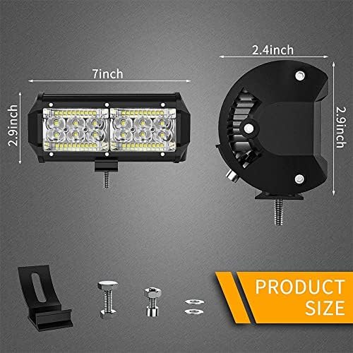 7 Inch LED Light Bars, LED Light Pods 156W 12000lm 12V 24V Offroad Driving Fo...