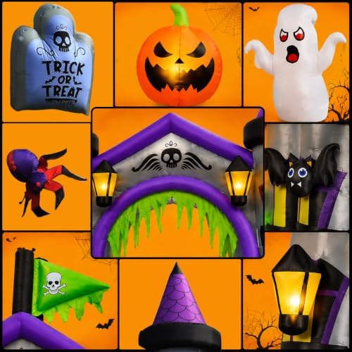 12.5 FT Inflatable Halloween Decorations, Huge Blow Up Halloween Archway