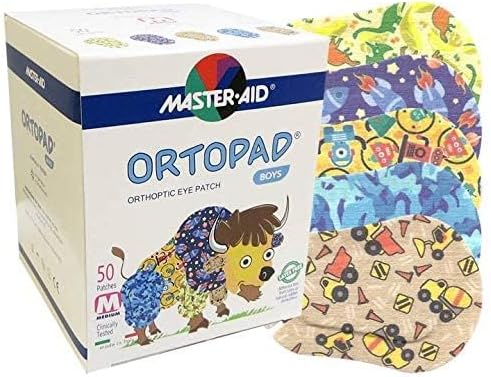 Ortopad® Boys Adhesive Eye Patches, 50/bx, Blue Camo Pack, Med Size 2-4 yr