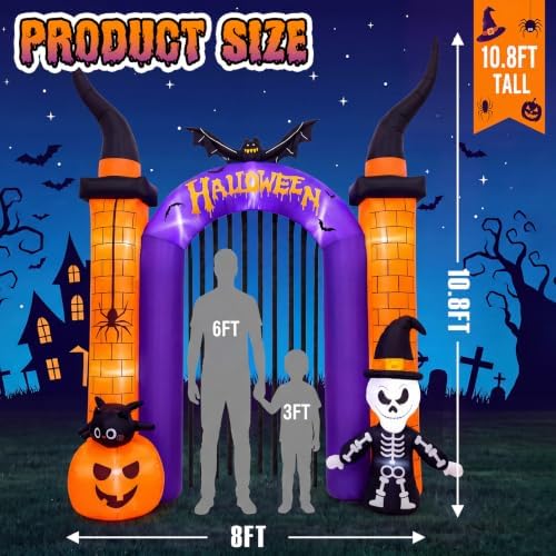 10.8FT Halloween Inflatables Archway Outdoor Decoration
