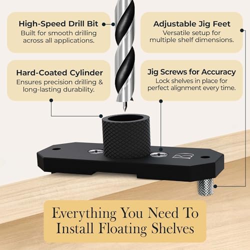 Invisible Floating Shelf Bracket 8 Inch Rod 3/4 inch Diameter Heavy Duty with...