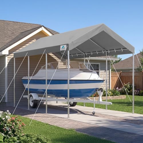 ADVANCE OUTDOOR 10x20 ft Heavy Duty Carport Potable Car Canopy Garage Party T...