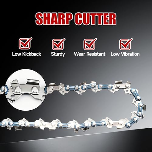 5 Pack 24 Inch Chainsaw Chain 3/8" Pitch .050" Gauge 84 Drive Links...