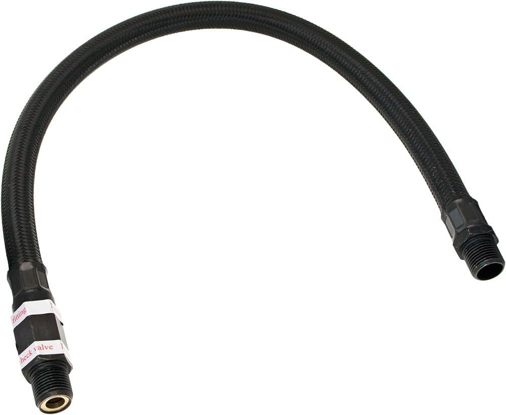 Vixen Horns Stainless Steel Air Compressor Braided Leader Hose with Check Val...