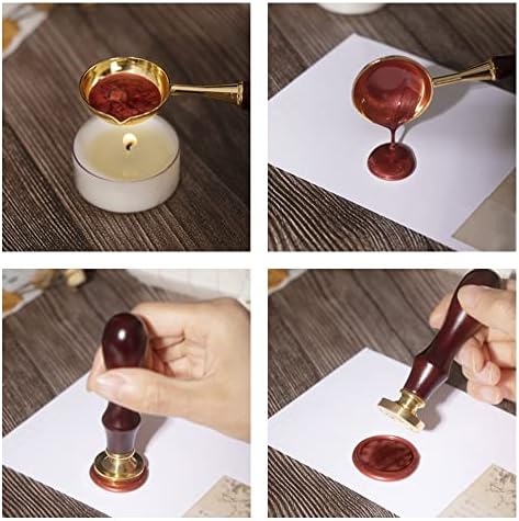 Wax Seal Stamp 12 Constellations Theme Zodiac Sign Brass Head Wood Handle