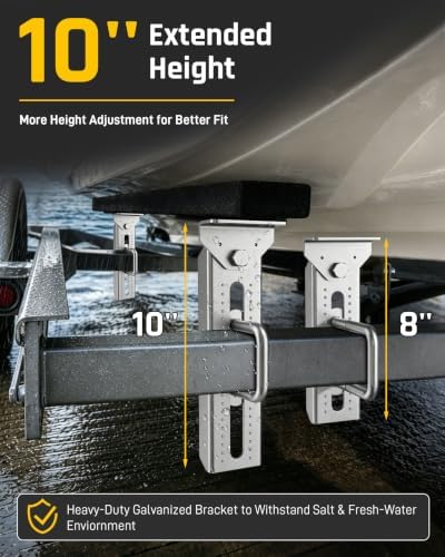 Wyckoff 10" Boat Trailer Bunk Brackets 4-Pack,Heavy Duty Galvanized Swivel